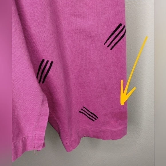 VTG 80s 90s Women's XL Shirt Single Stitch USA AOP Flamingo Ad Libs Pink - Picture 7 of 9